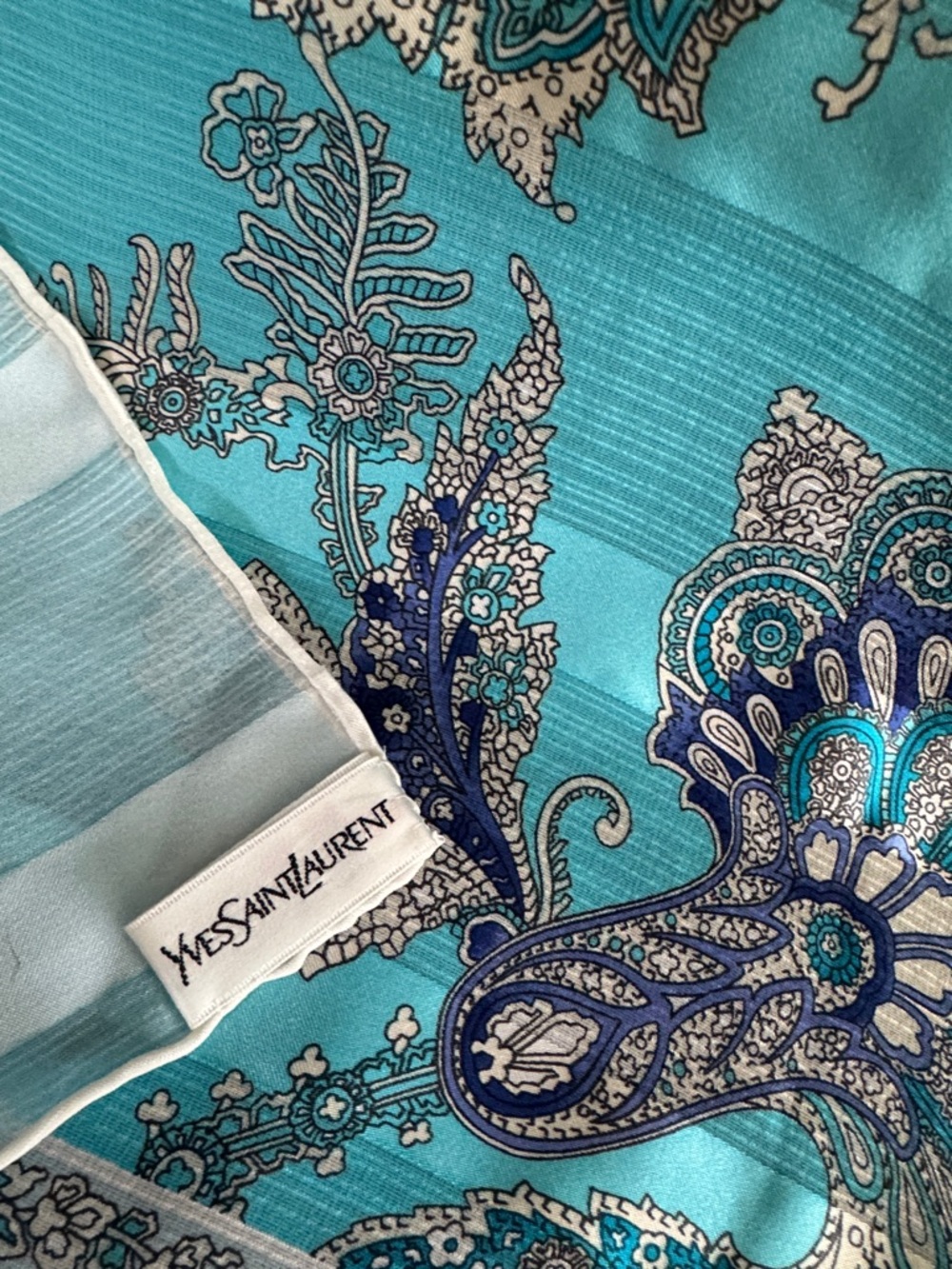 YSL 100% Silk Scarf - Authentic - Picture 7 of 7